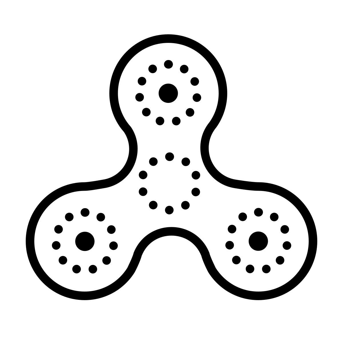 dotted style fidget spinner icon
