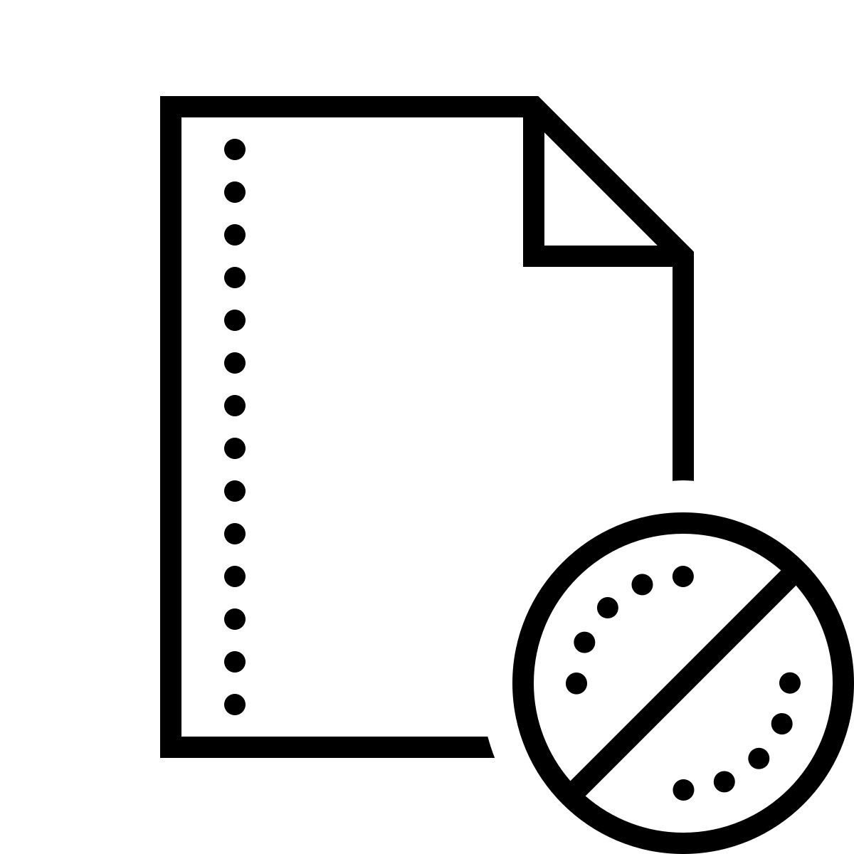 dotted style eliminar archivo icon