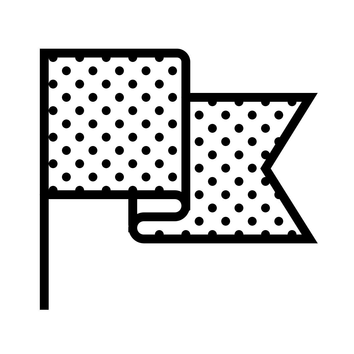 dotted style 국기 가득 icon