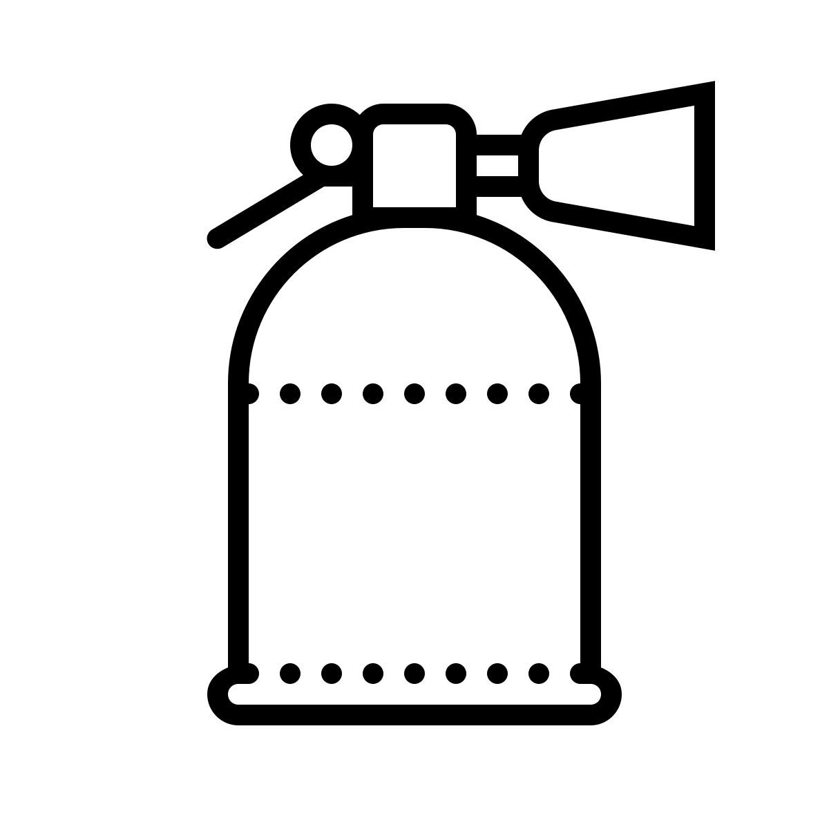 dotted style extintor de incendios icon