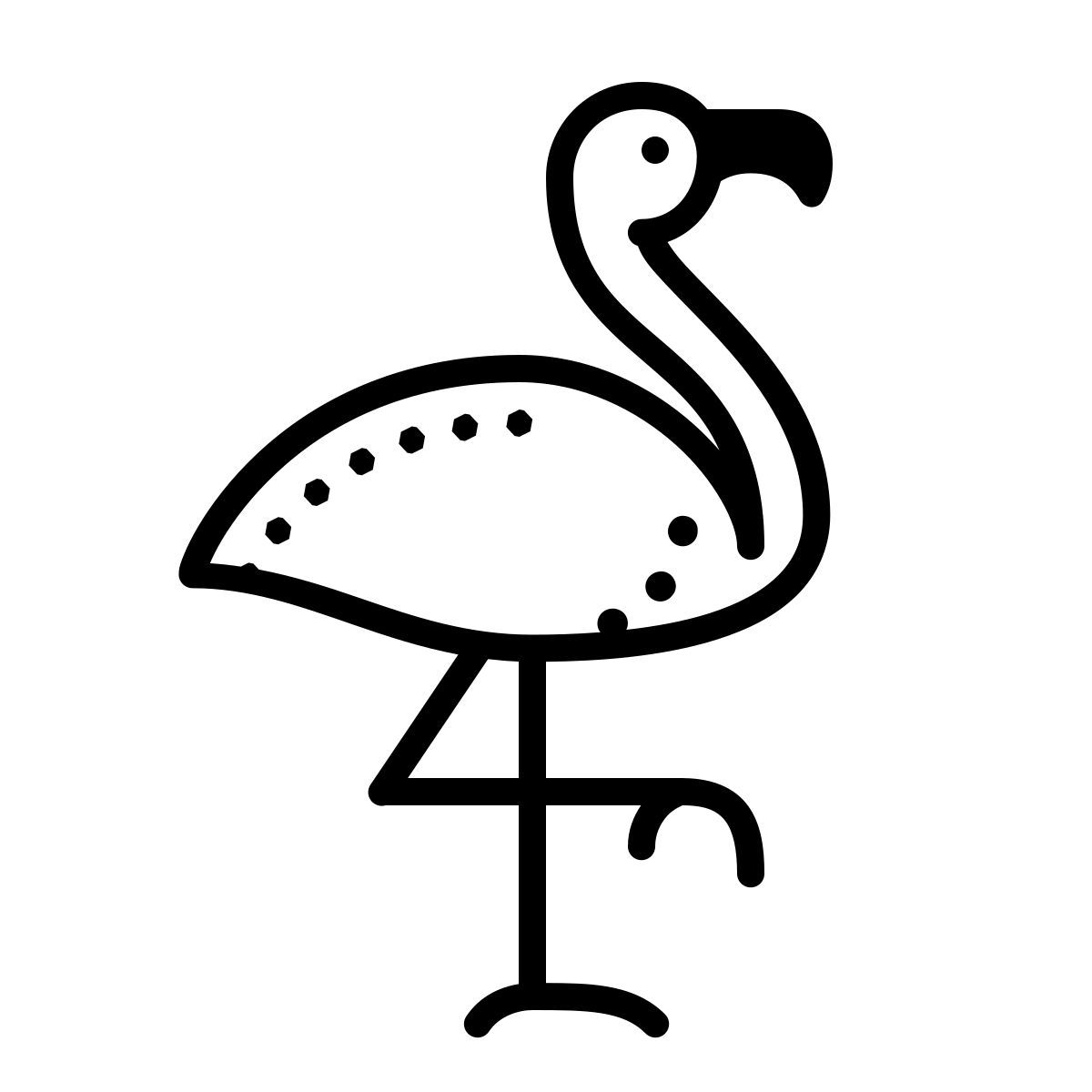 dotted style 플라밍고 icon