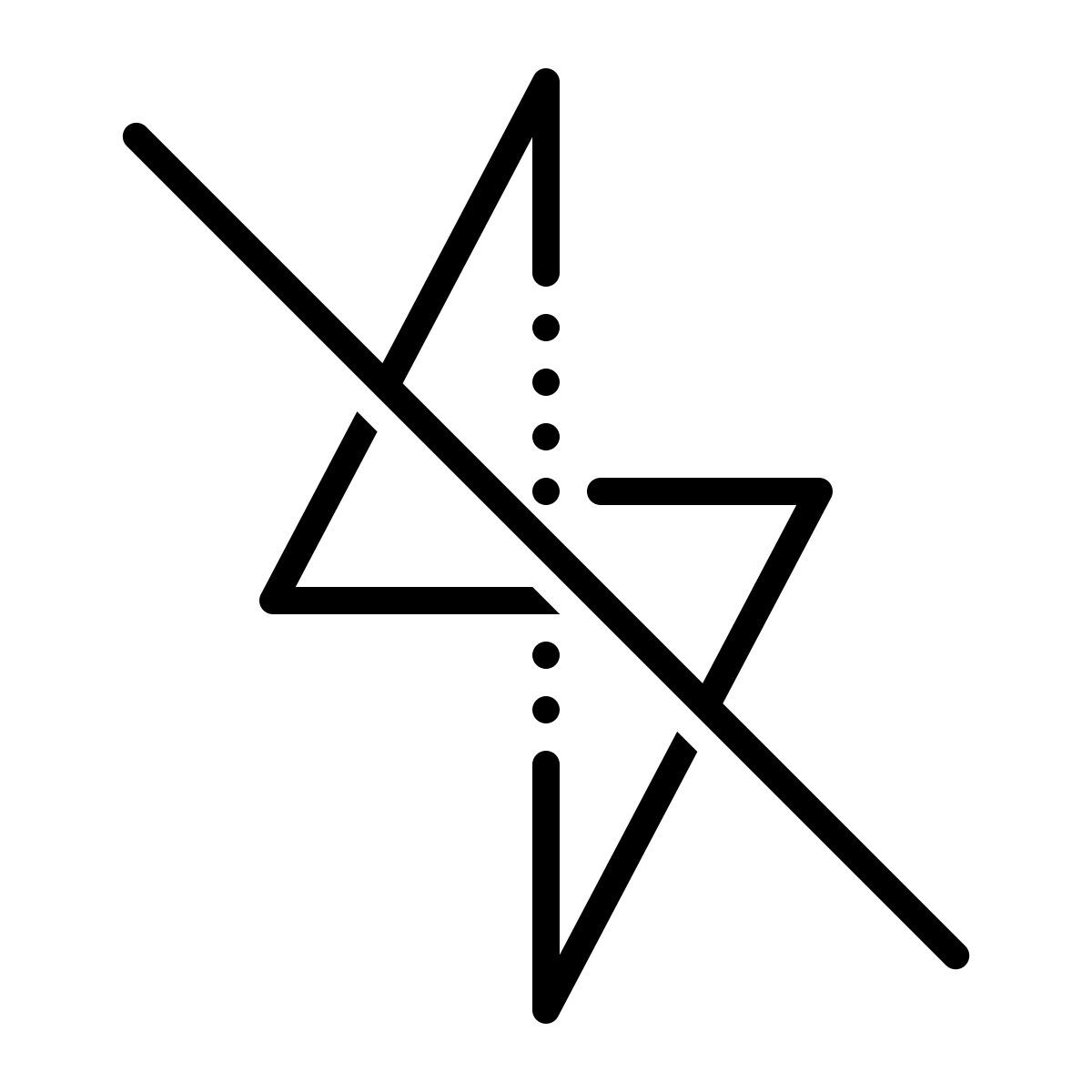 dotted style 발광 금지 icon