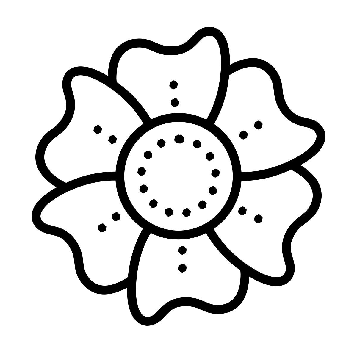 dotted style 花涂鸦 icon