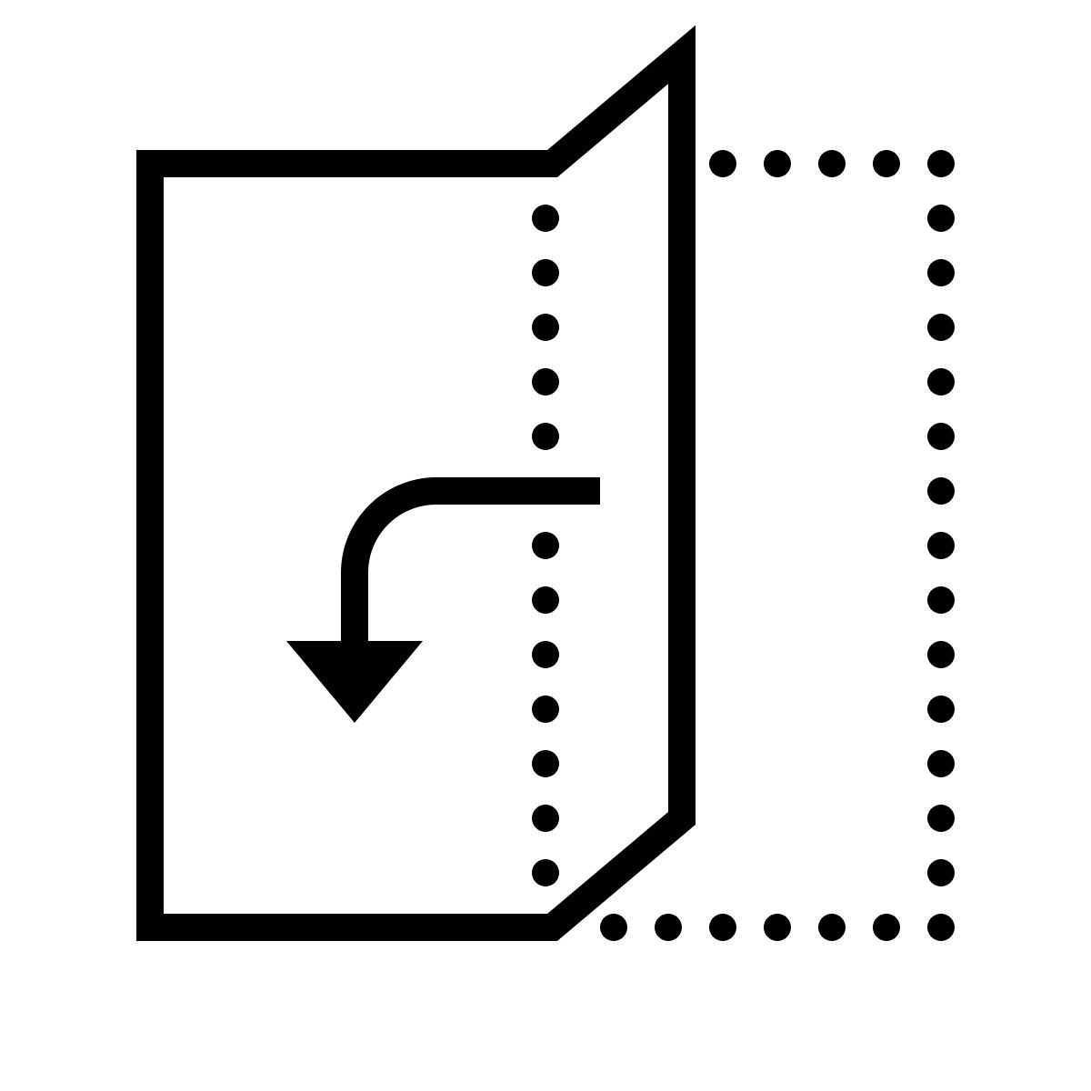 dotted style fold icon