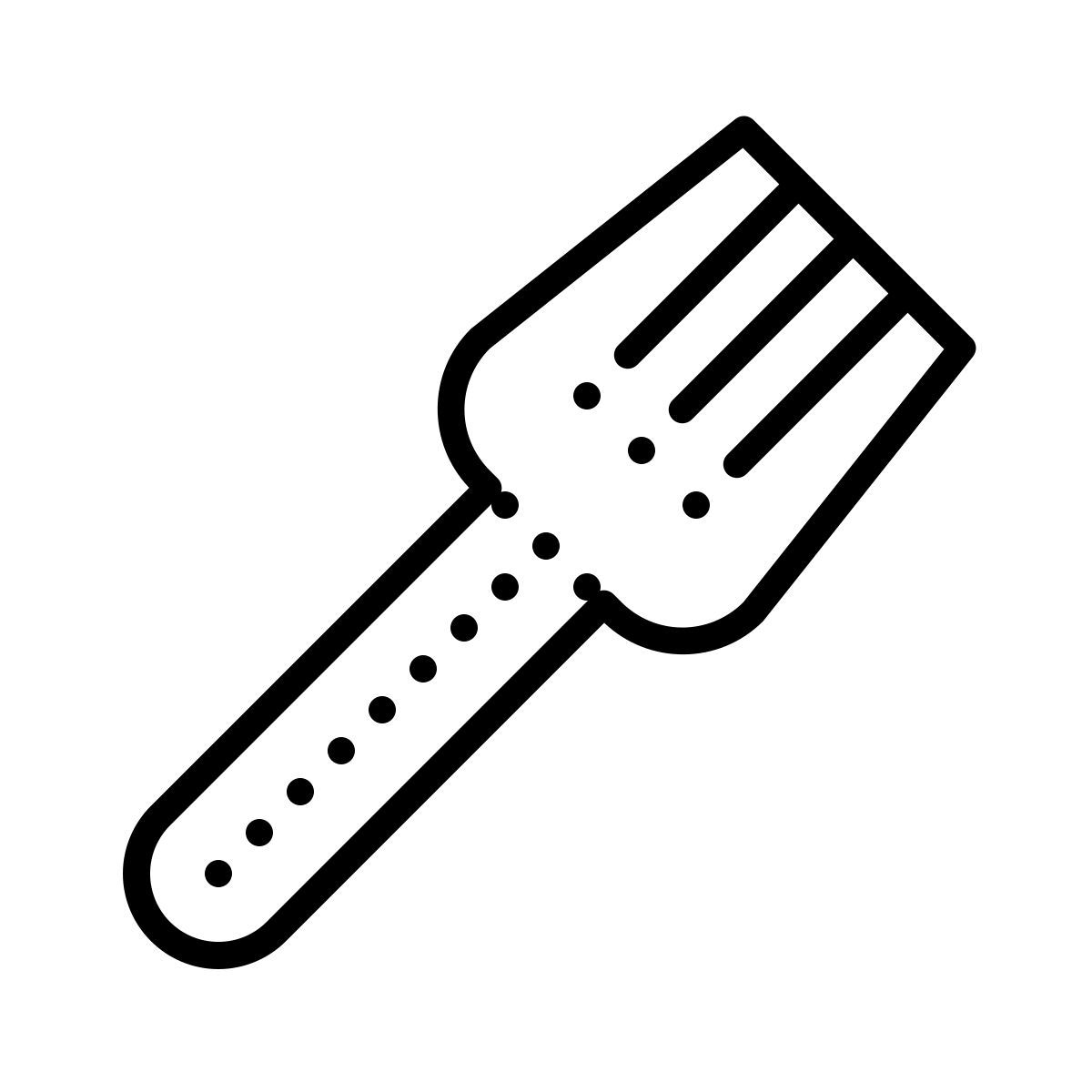 dotted style fork icon