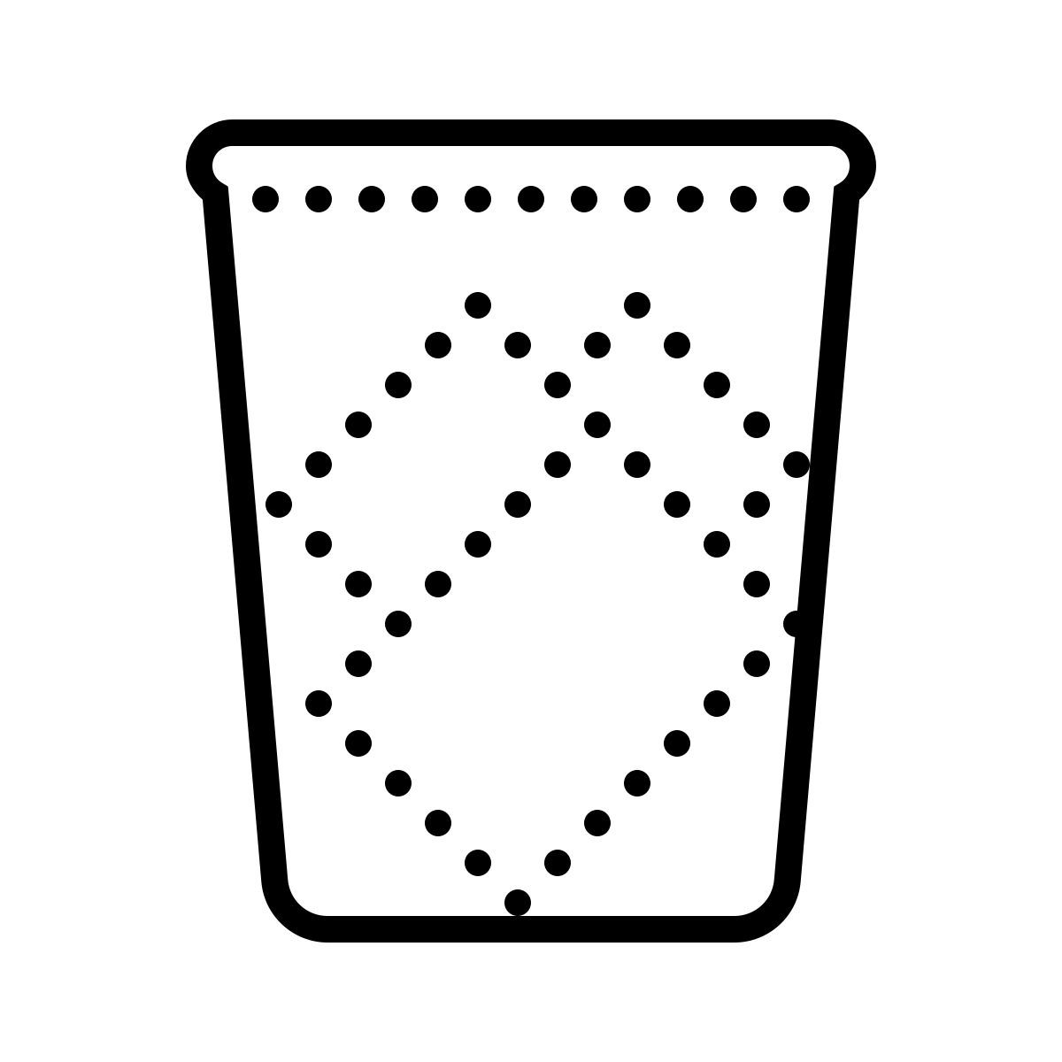 dotted style papelera llena icon