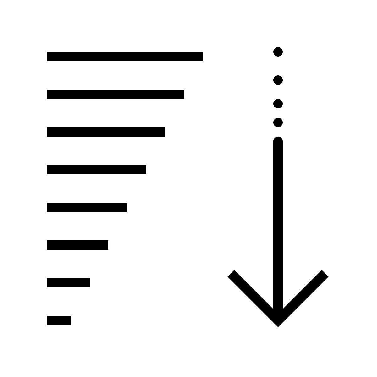 dotted style 降序排序 icon