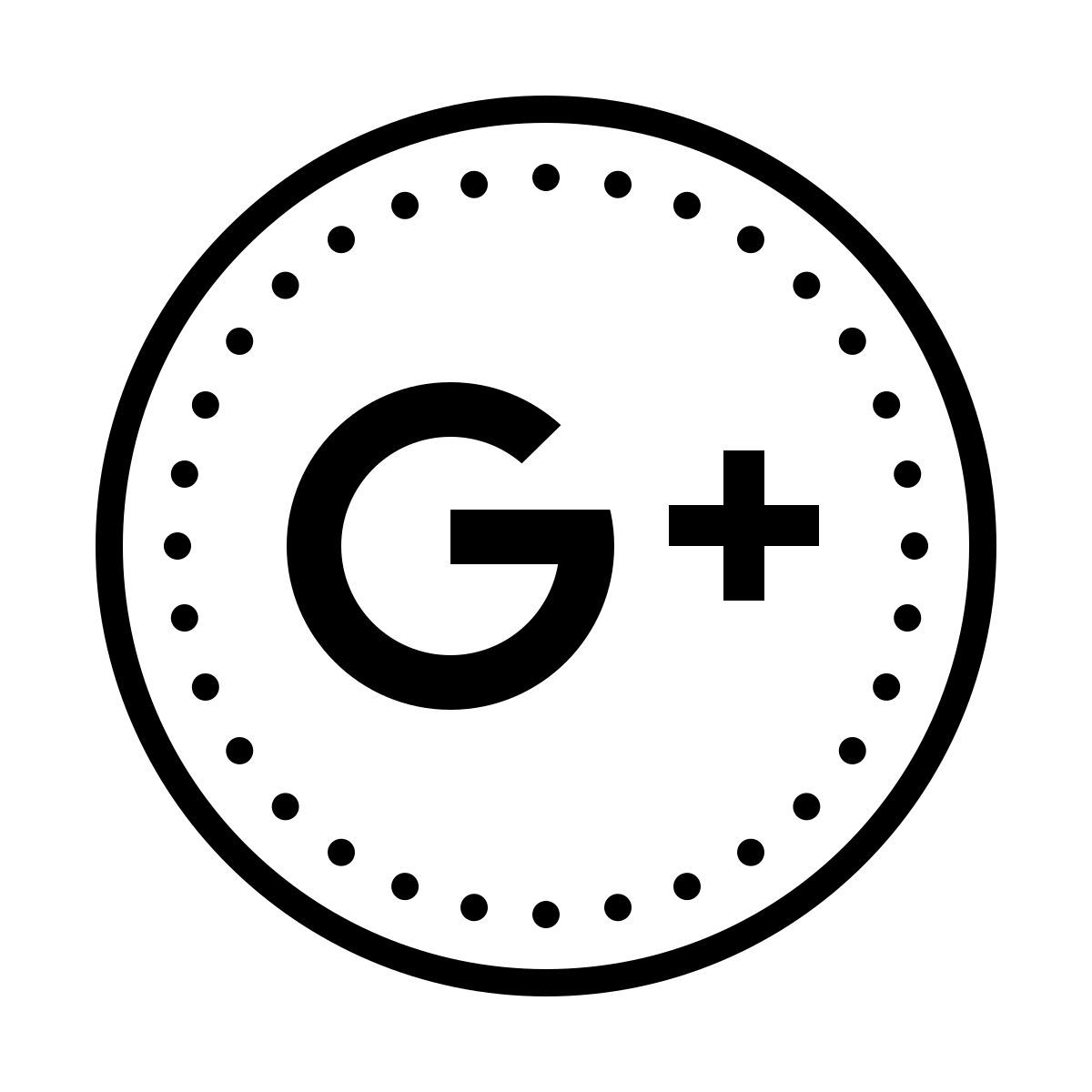 dotted style google plus icon