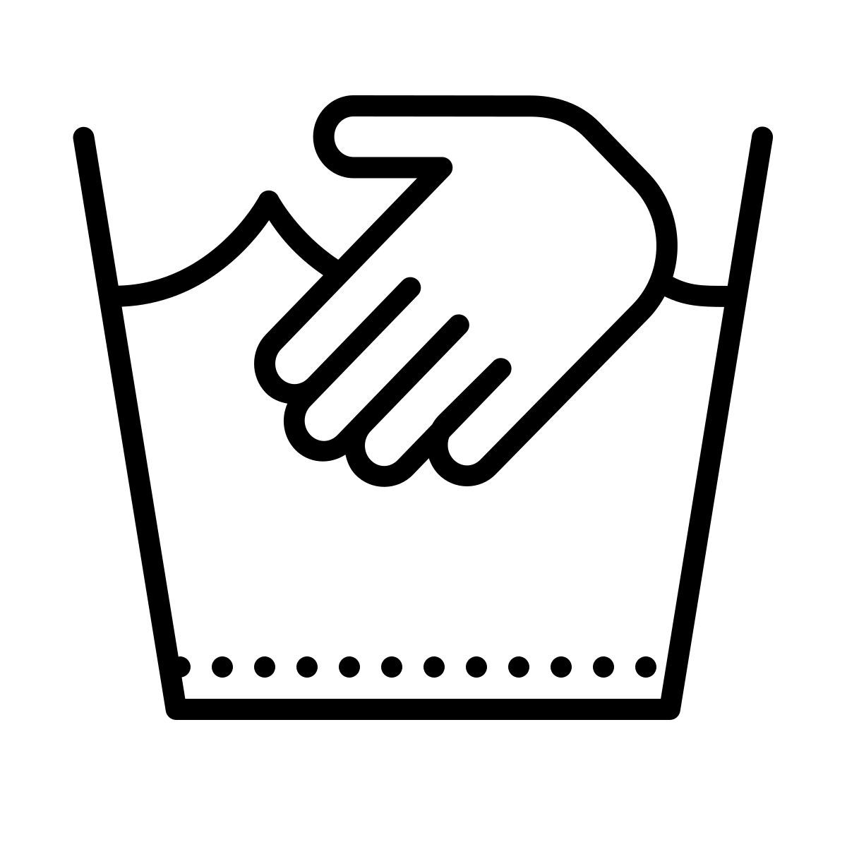 dotted style handwäsche icon