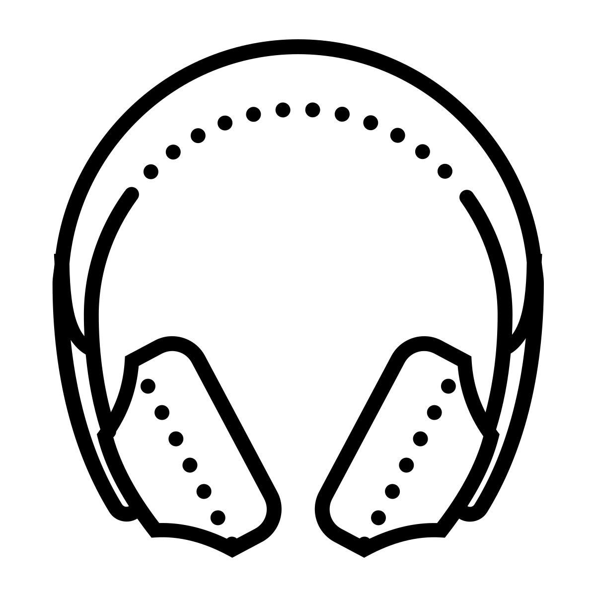 dotted style 헤드폰 icon