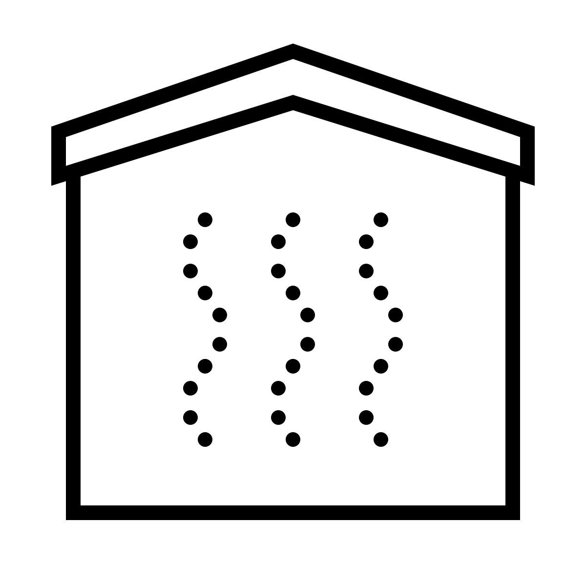 dotted style heating room icon