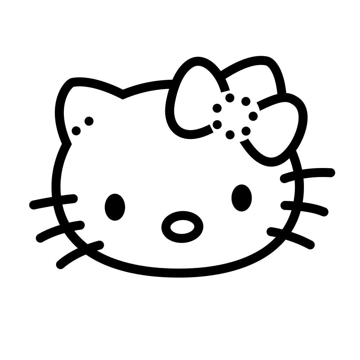 dotted style hello kitty icon