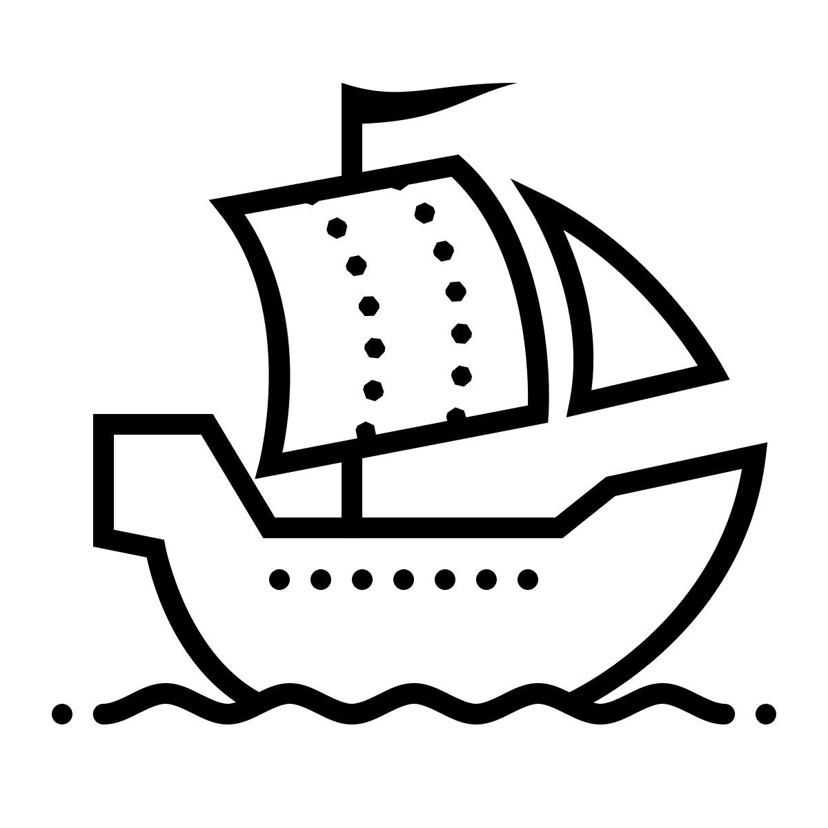 dotted style navire historique icon