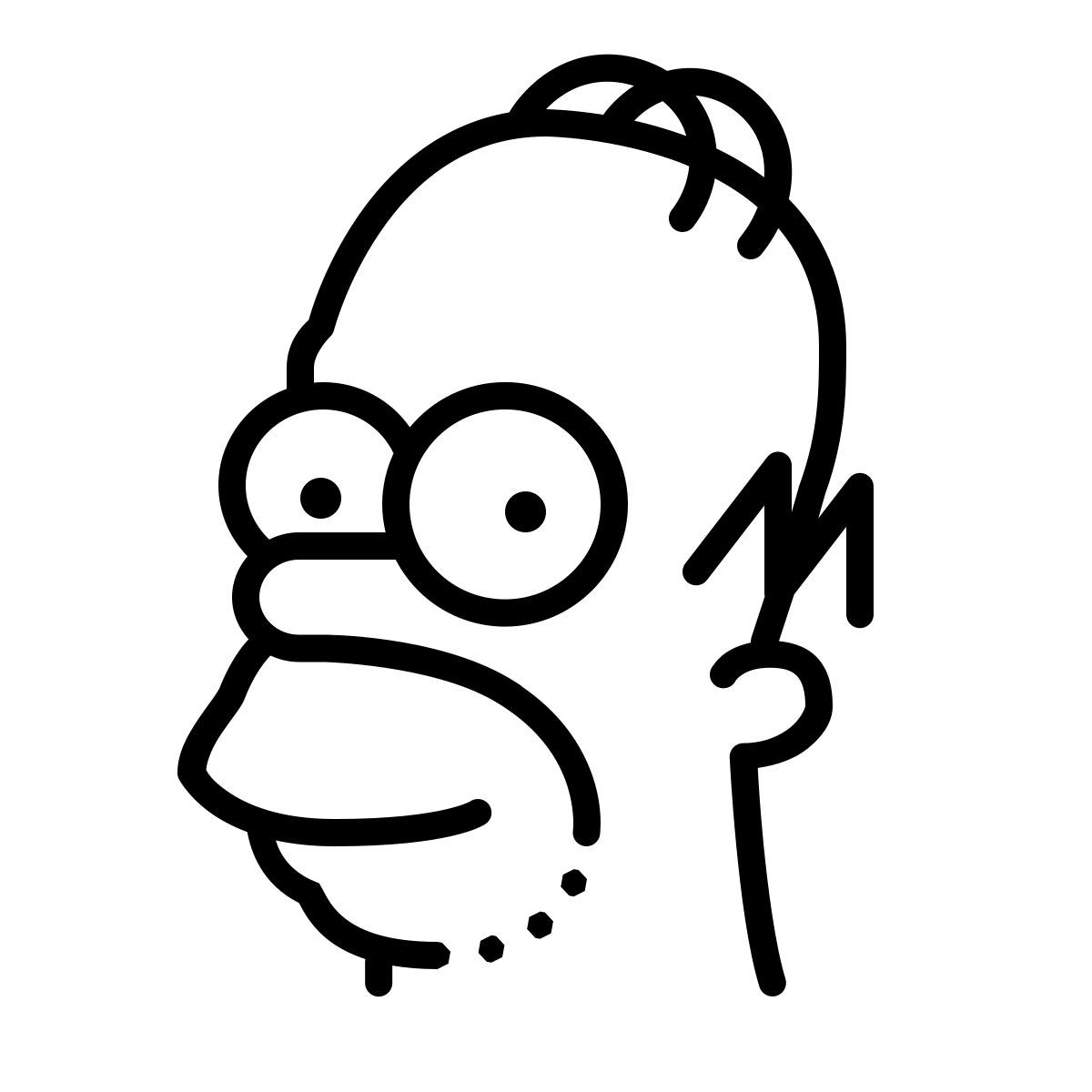 dotted style homer simpson icon