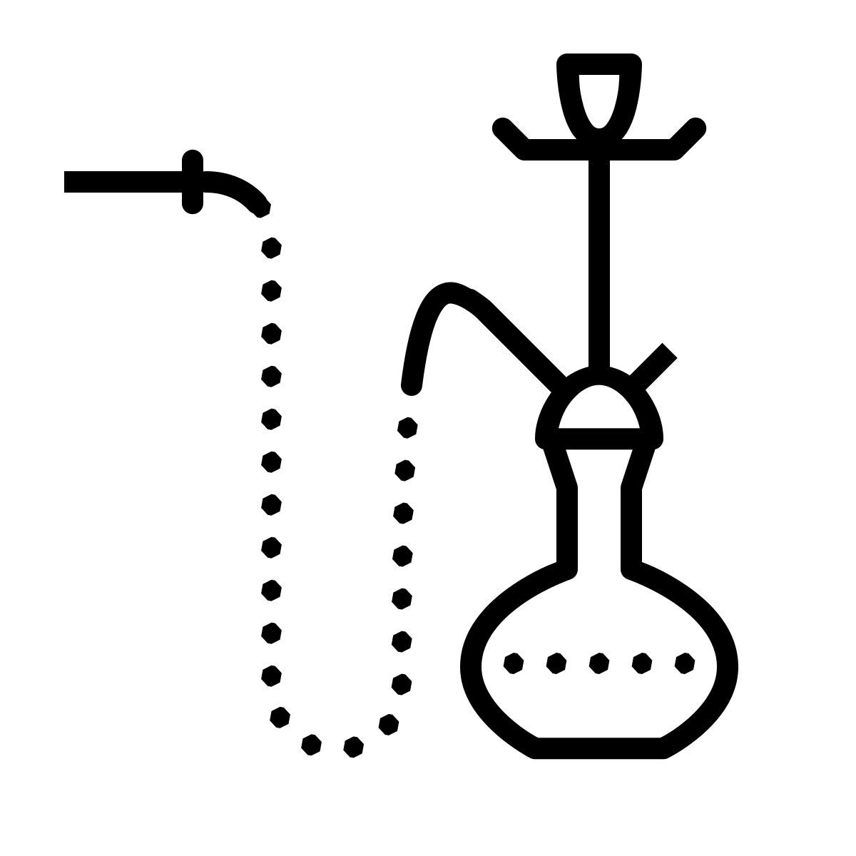 dotted style wasserpfeife icon