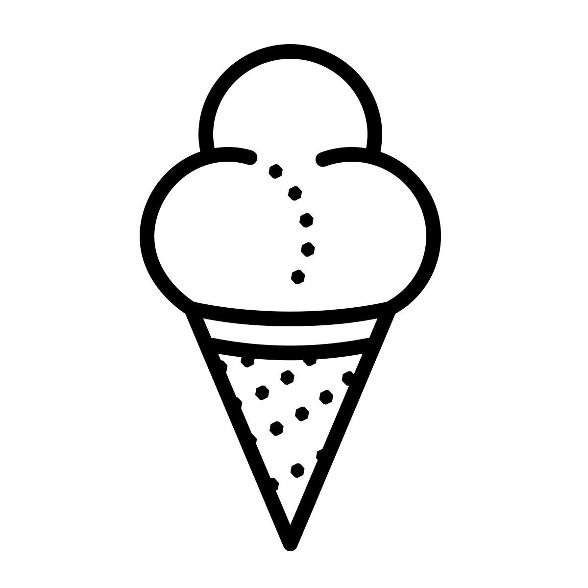 dotted style helado icon
