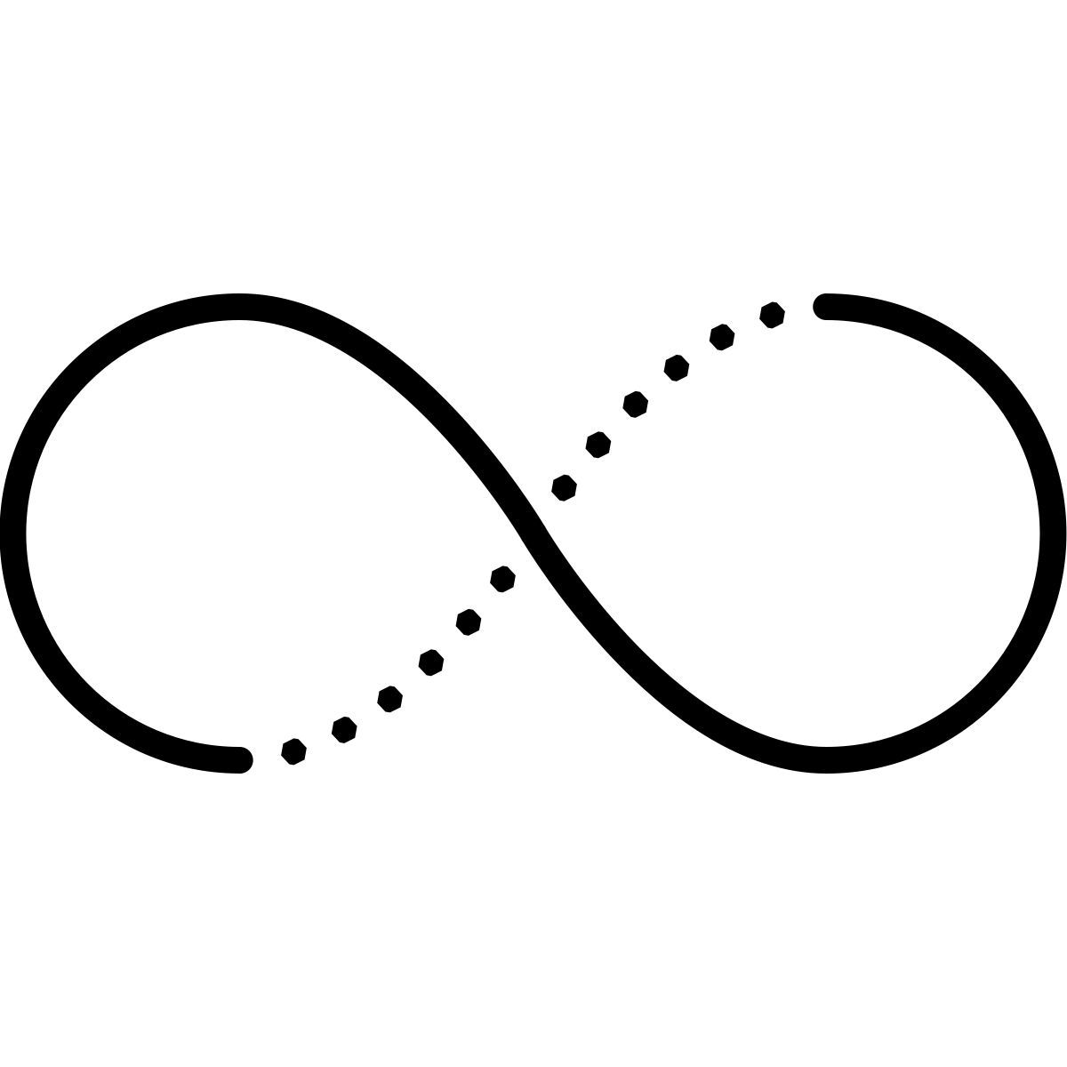 dotted style infinito icon