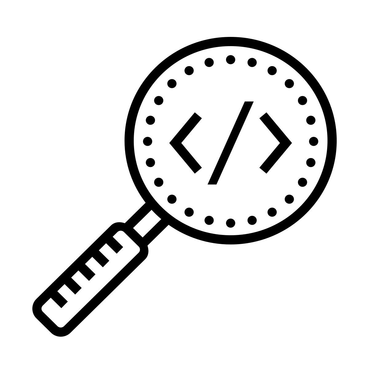 dotted style inspect code icon