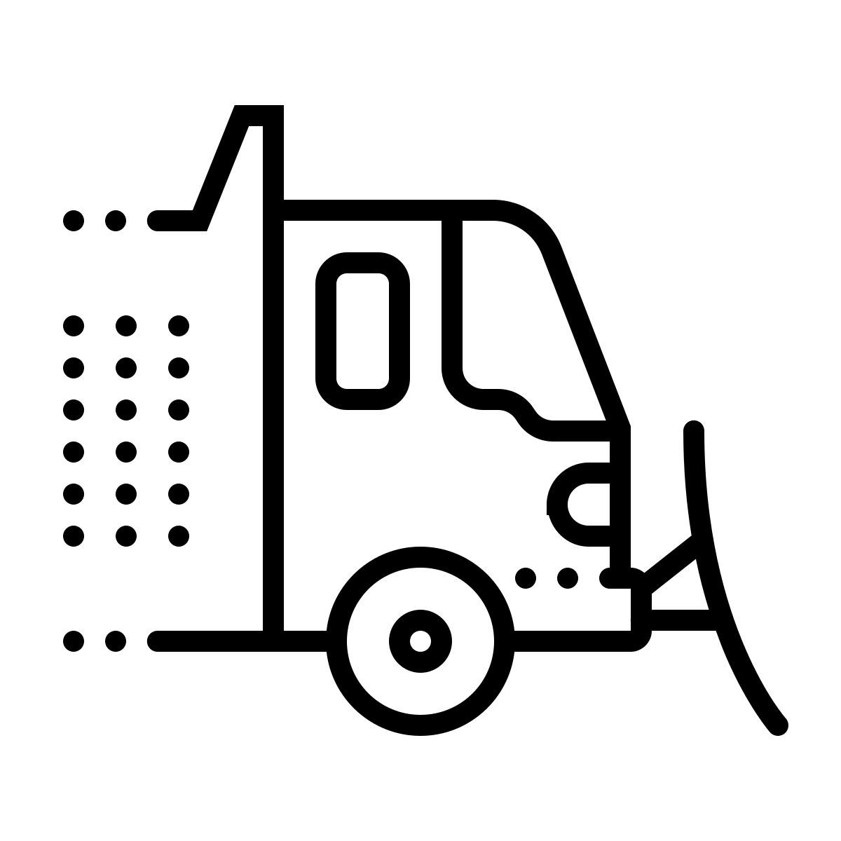 dotted style snow plow icon