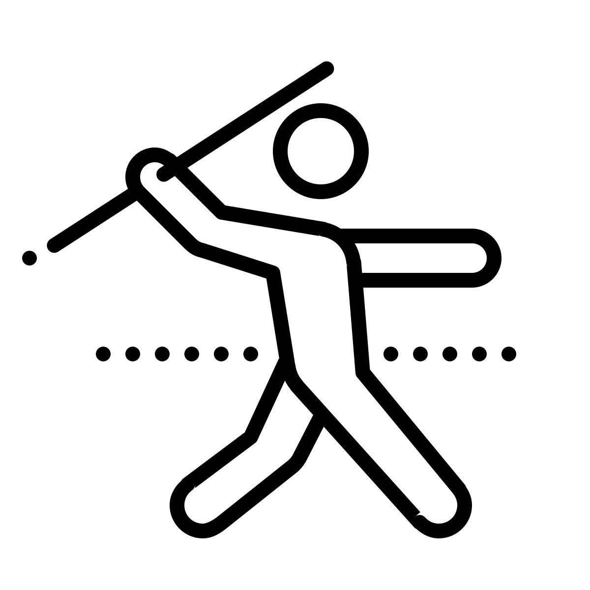 dotted style 창 던지기 icon