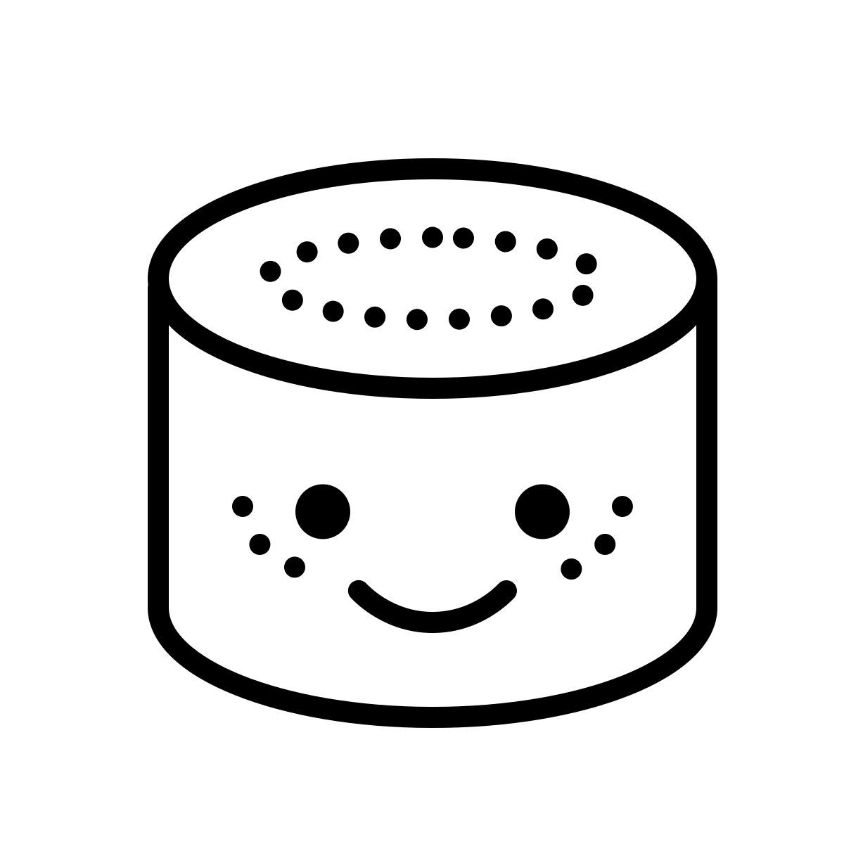 dotted style sushi kawaii icon