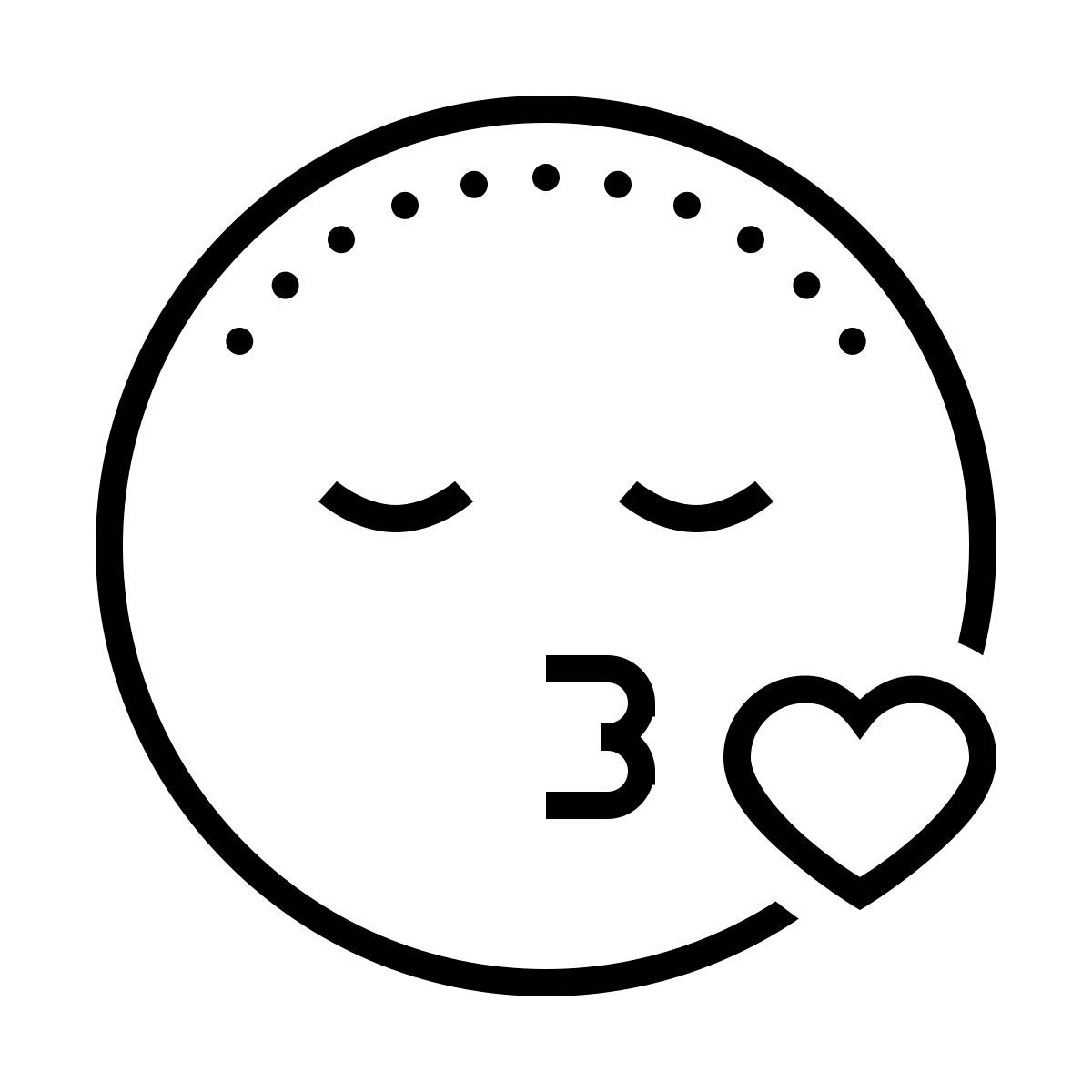 dotted style baiser icon