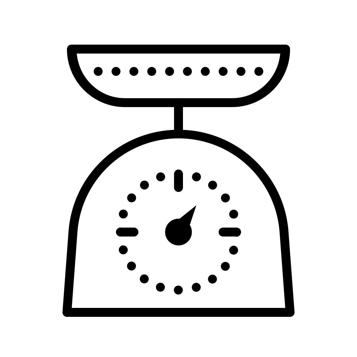 dotted style básculas de cocina icon