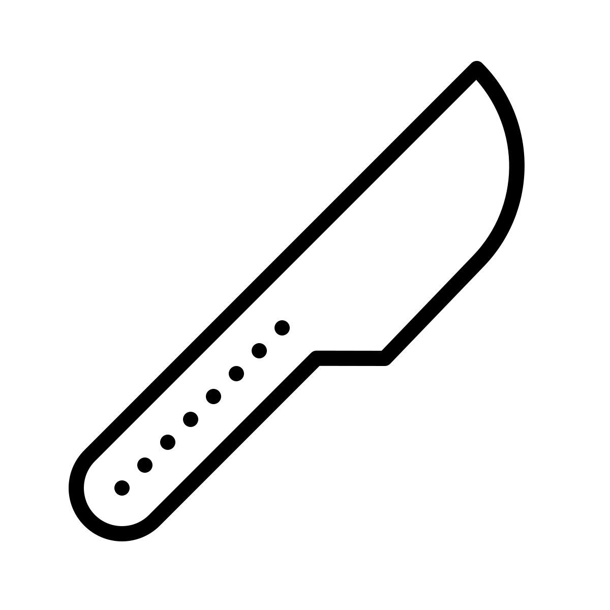 dotted style knife icon