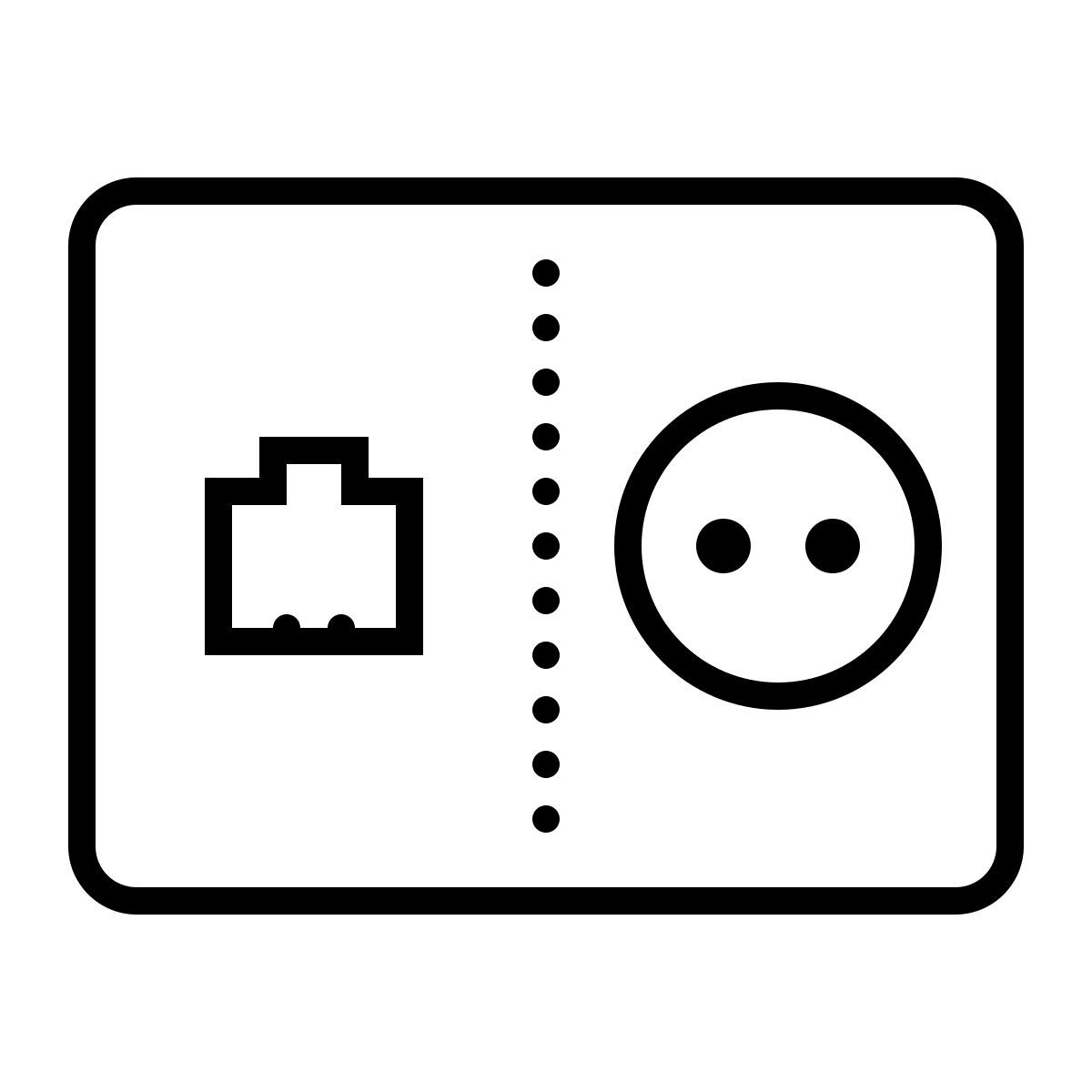 dotted style socket icon