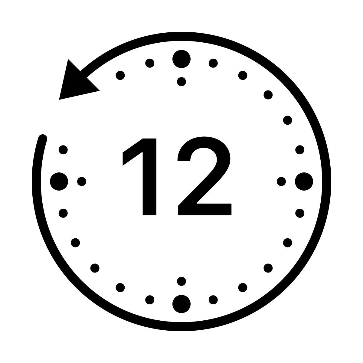 dotted style 마지막 12 시간 icon