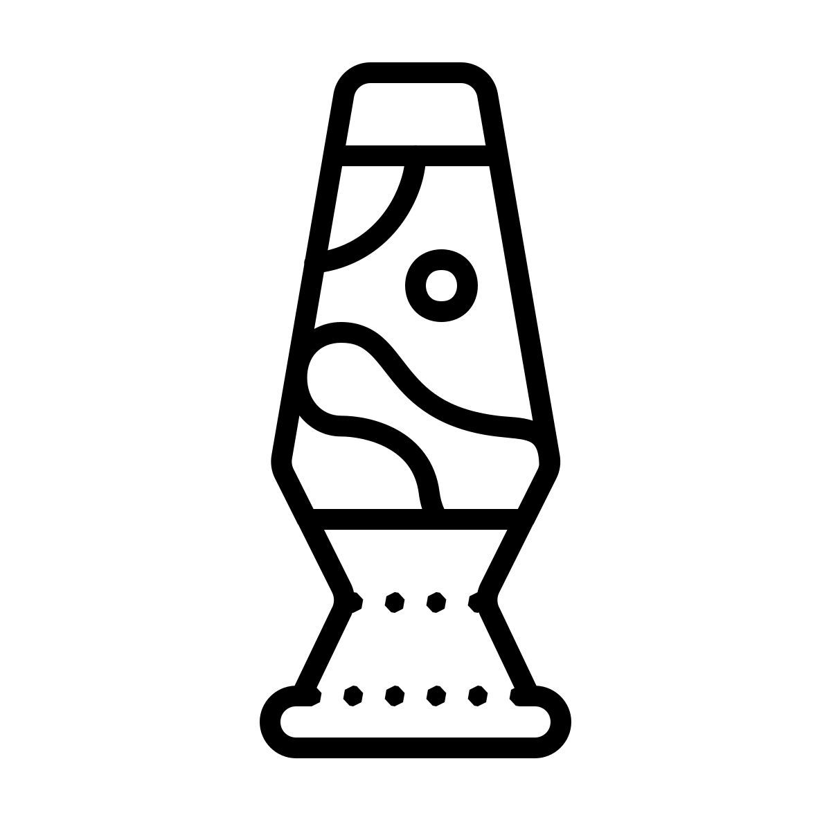 dotted style lampe à lave icon