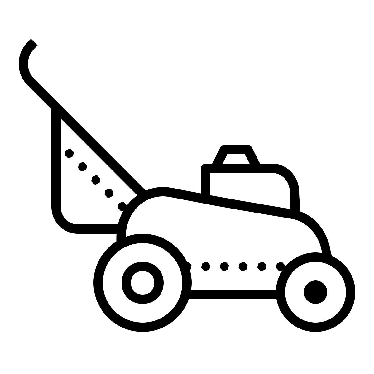 dotted style lawn mower icon