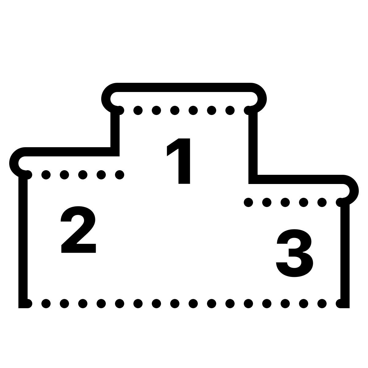 dotted style pódio icon