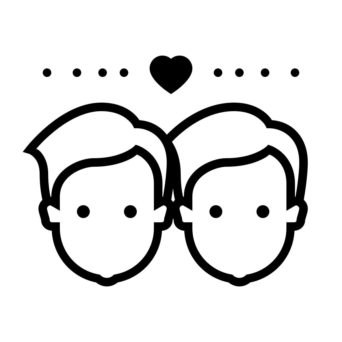 dotted style lgbt 남성 icon