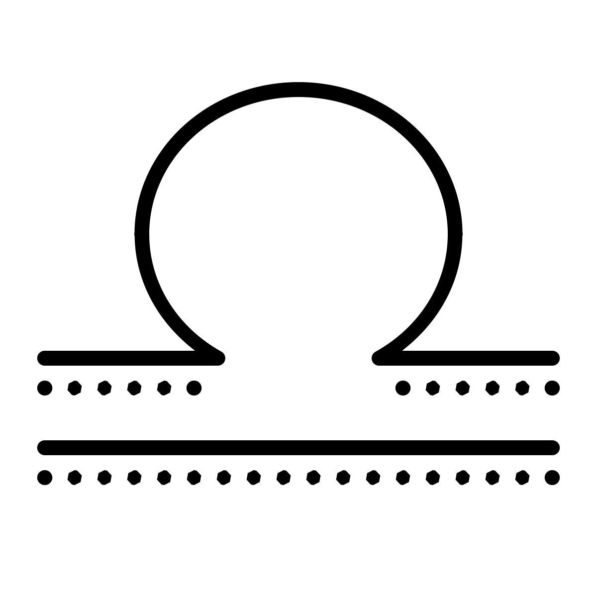 dotted style waage icon