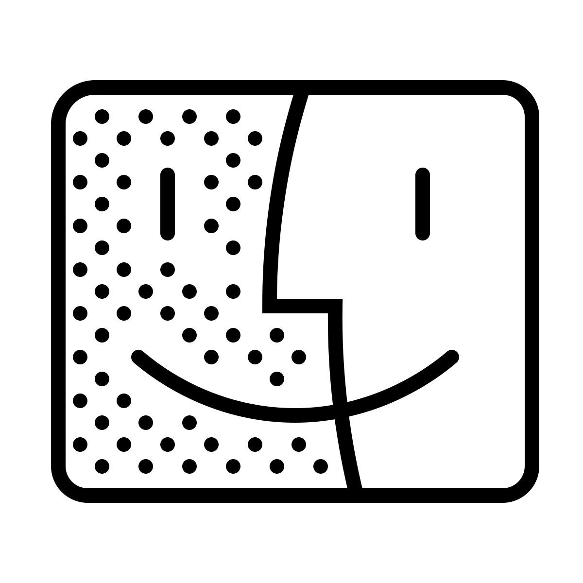 dotted style logo de mac icon