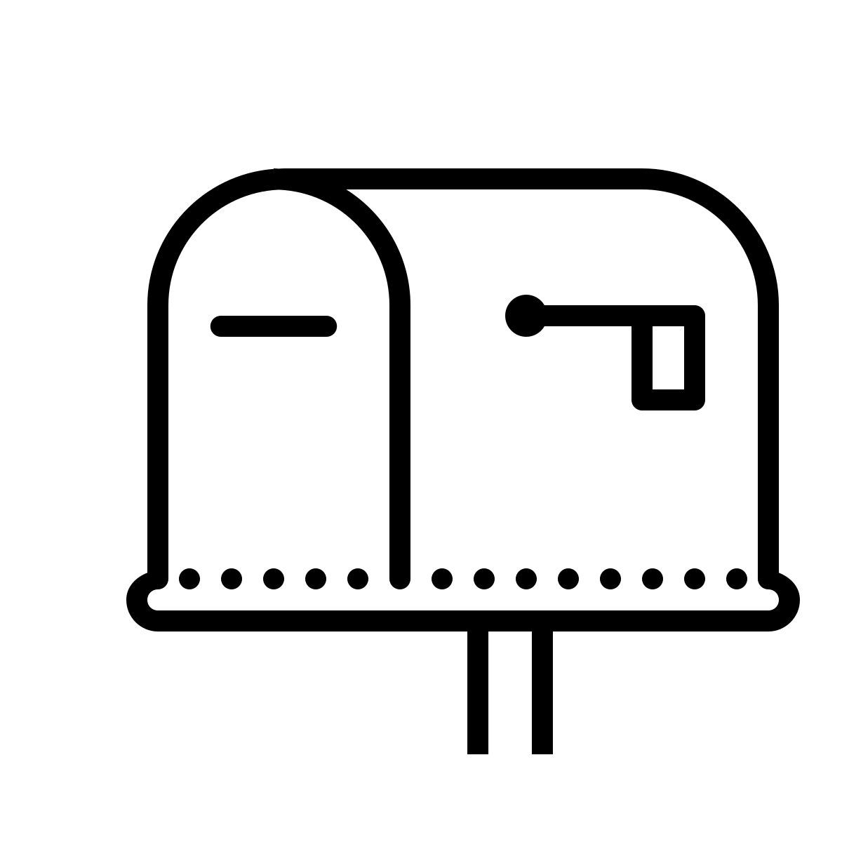 dotted style mailbox icon