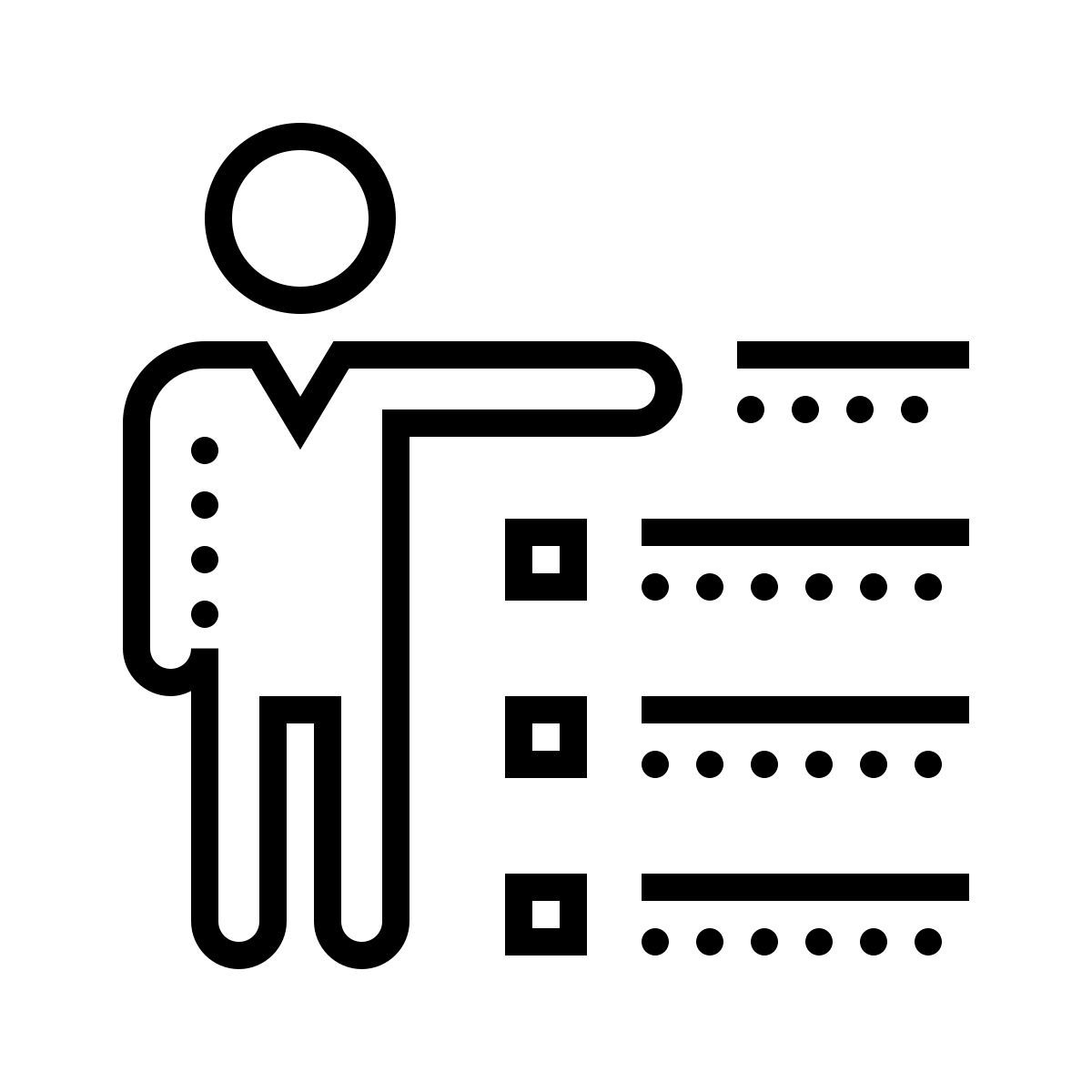 dotted style management icon