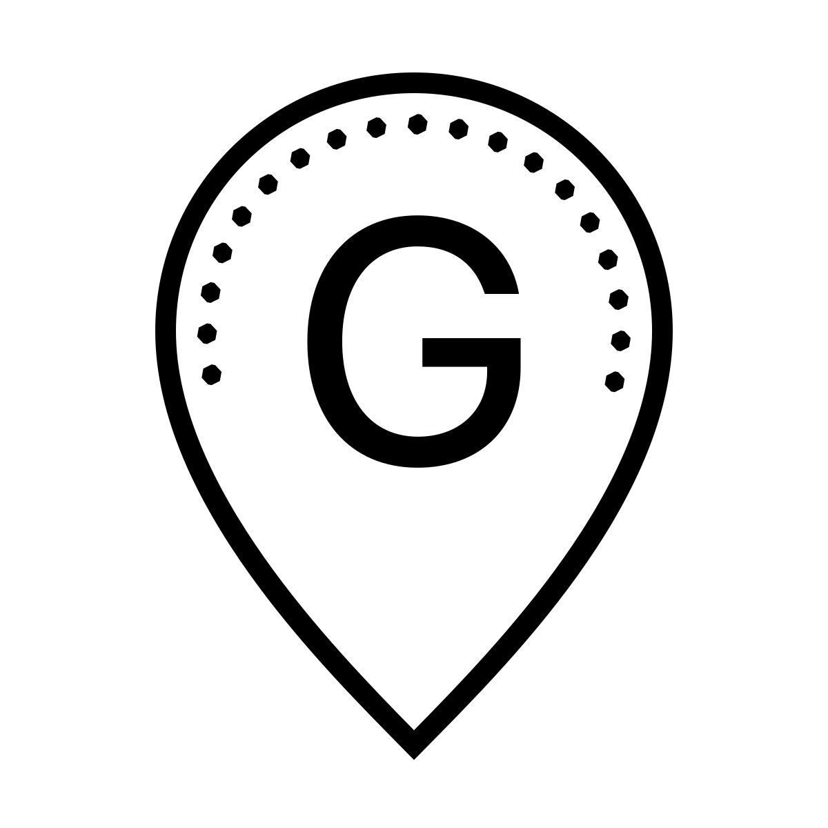 dotted style marker g icon