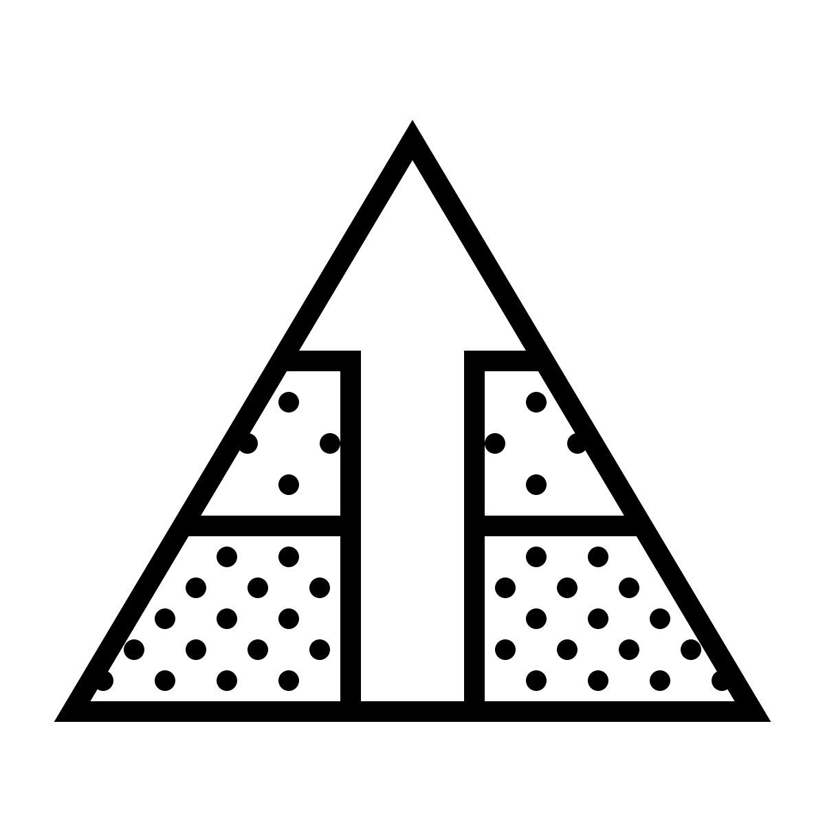 dotted style maslow pyramid icon