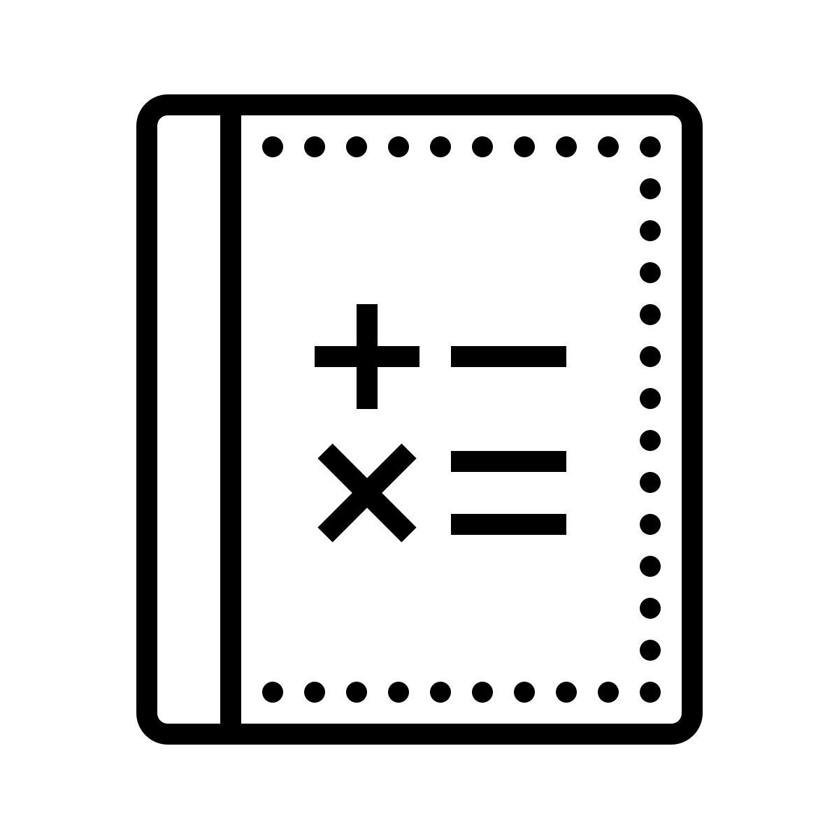 dotted style livro de matemática icon