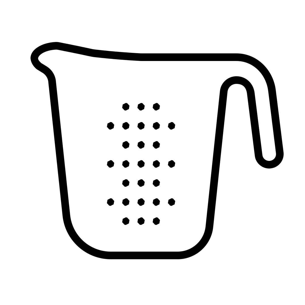 dotted style taza medidora icon