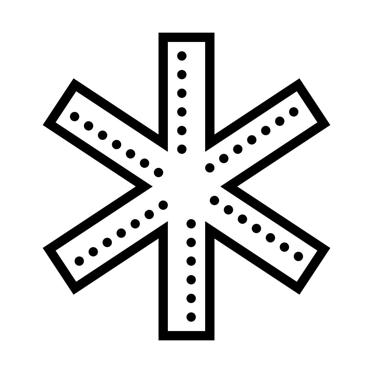 dotted style medical id icon