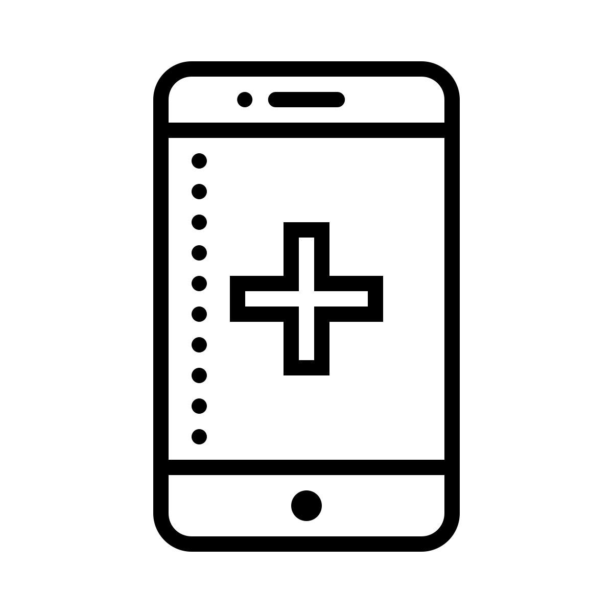 dotted style aplicación móvil médica icon