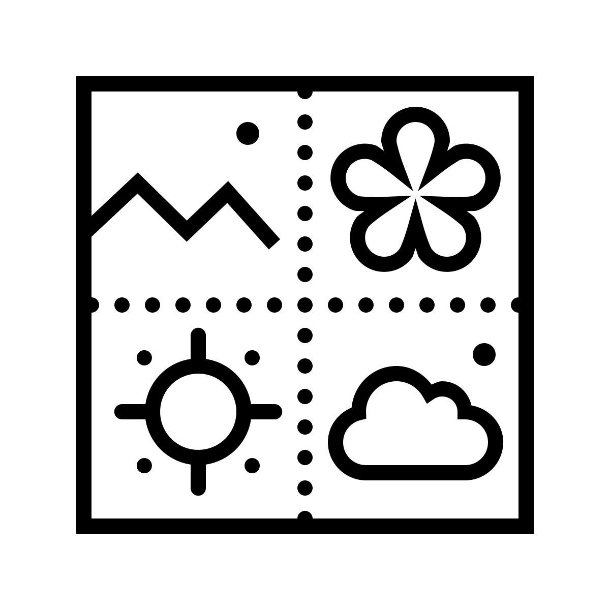 dotted style iconos medianos icon