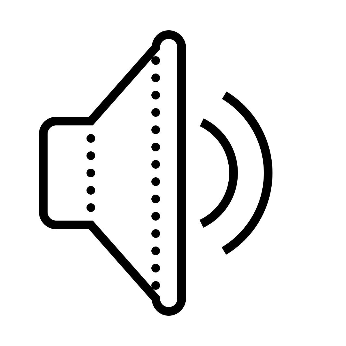 dotted style volume moyen icon