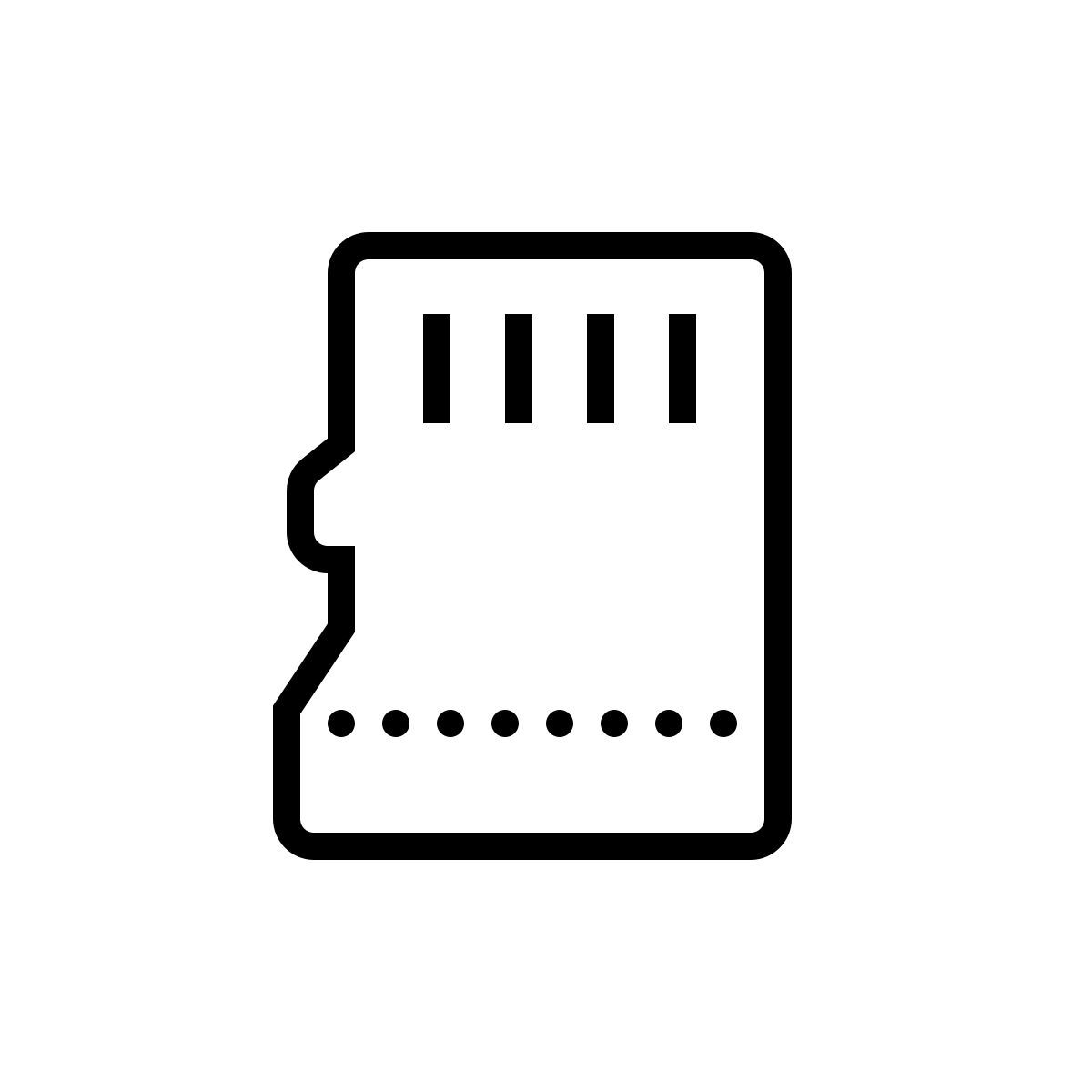 dotted style tarjeta de memoria icon