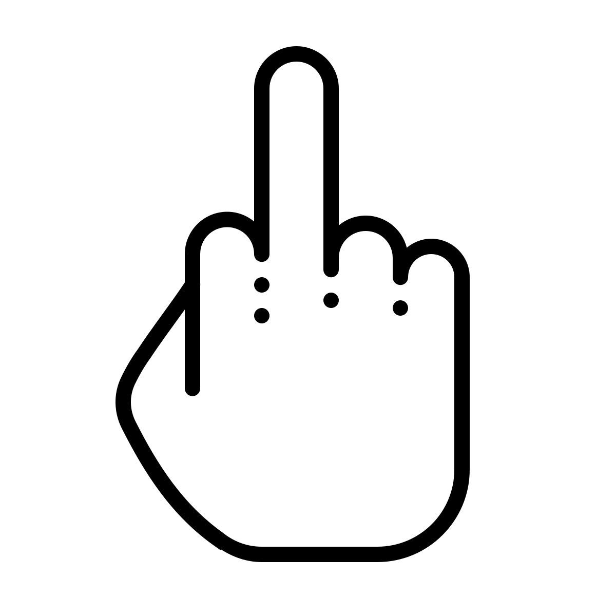 dotted style dito medio icon