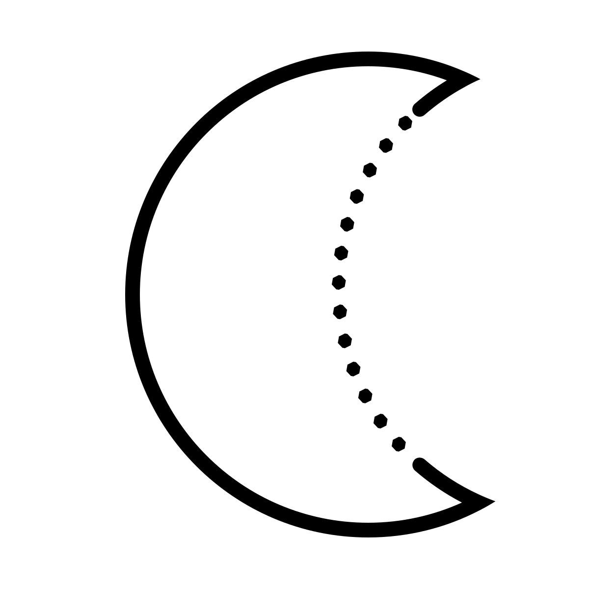 dotted style dark mode icon