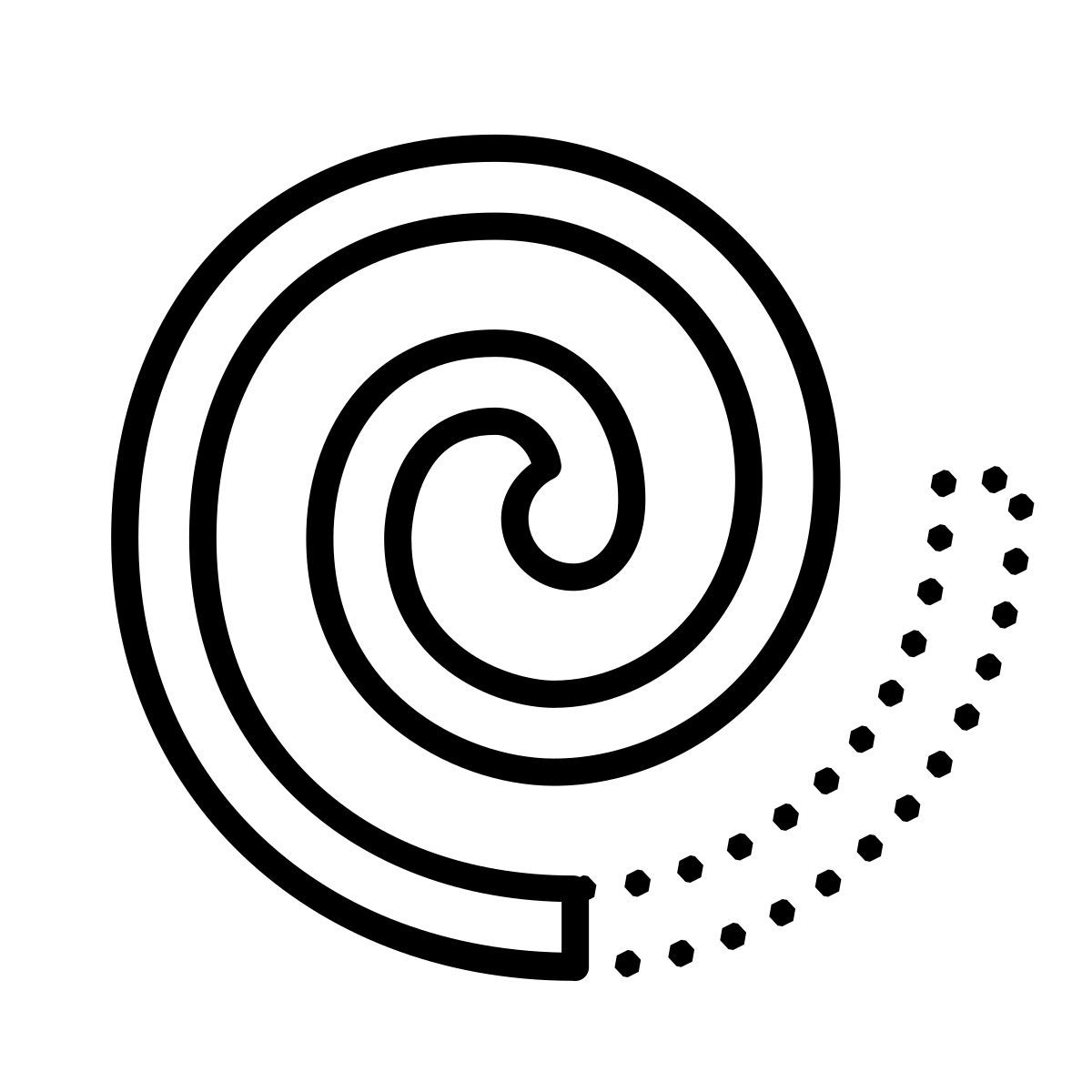 dotted style mosquito coil icon